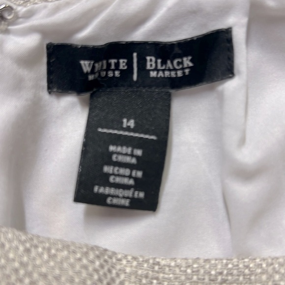 WHBM Tweed Envelope Hem Skirt Tan - Picture 5 of 7